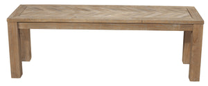 Homeroots 60" Natural Distressed Solid Wood Dining Bench  Solid Wood 524063