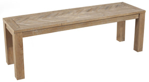 Homeroots 60" Natural Distressed Solid Wood Dining Bench  Solid Wood 524063