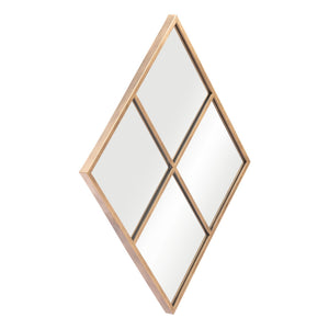 Homeroots 41" Gold Diamond Steel Framed Accent Mirror  Glass 524077