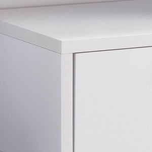 HomeRoots 60" White Wood TV Stand with Open Shelving & Enclosed Storage - Modern Design for Tidy Media Setup 524086