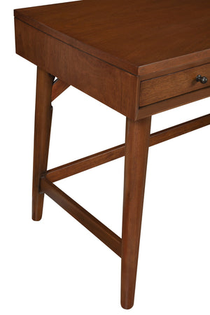 HomeRoots 52" Brown Writing Desk with Three Drawers & Bookcase – Stylish, Durable, Versatile Workspace Solution 524095