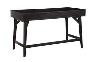Homeroots 52" Black Solid Manufactured Wood Writing Desk With Three Drawers   524097