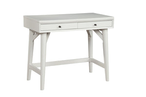 Homeroots 36" White Solid Manufactured Wood Writing Desk With Two Drawers   524098