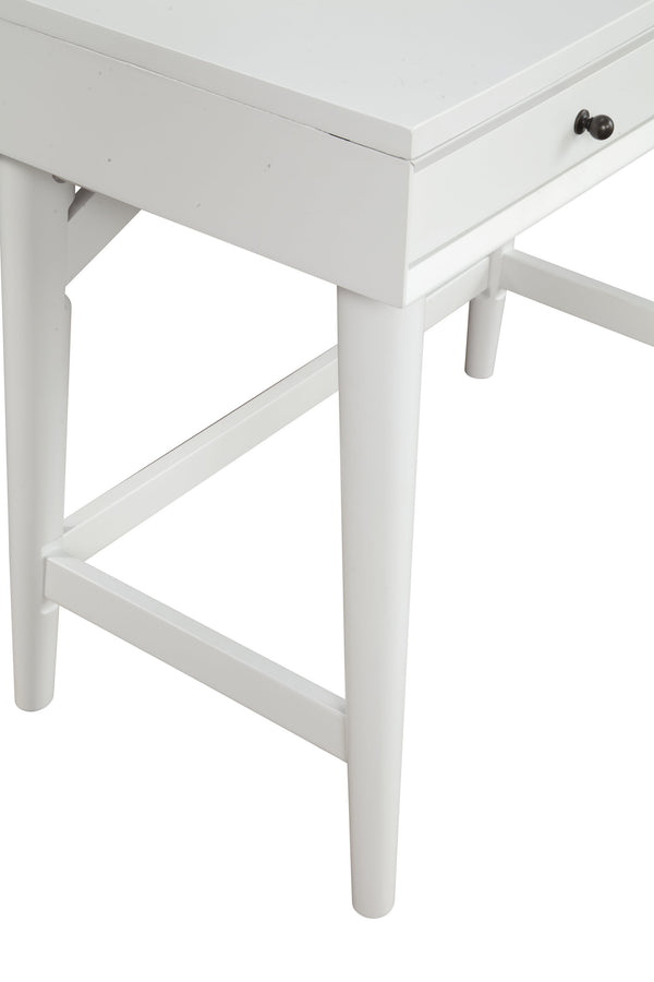 Homeroots 36" White Solid Manufactured Wood Writing Desk With Two Drawers   524098