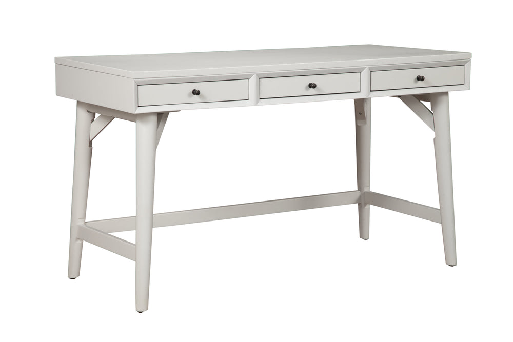Homeroots 52" White Solid Manufactured Wood Writing Desk With Three Drawers   524099