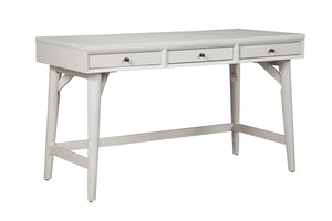 Homeroots 52" White Solid Manufactured Wood Writing Desk With Three Drawers   524099