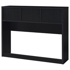 English Elm Geary Queen Bookcase Headboard Bedroom Set with Usb Charging Nightstands Black B062S01694