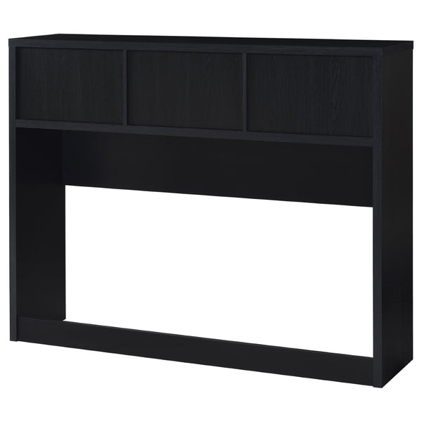 English Elm Geary Queen Bookcase Headboard Bedroom Set with Usb Charging Nightstands Black B062S01694