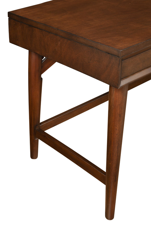 Homeroots 52" Brown Solid Manufactured Wood Writing Desk With Three Drawers   524101