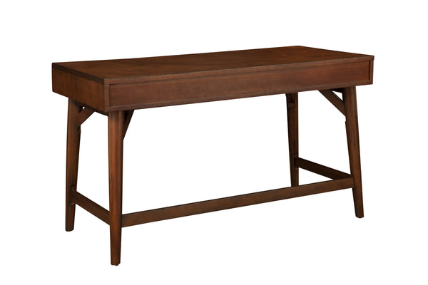 Homeroots 52" Brown Solid Manufactured Wood Writing Desk With Three Drawers   524101