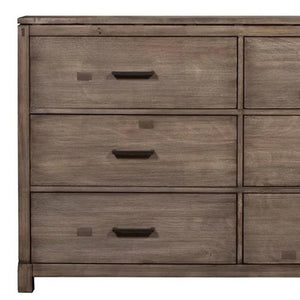 HomeRoots 60" Gray Solid Wood Six Drawer Double Dresser – Timeless Storage Solution for Modern and Rustic Spaces 524110