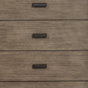 Homeroots 32" Gray Solid Wood Five Drawer Chest  Solid Wood 524113