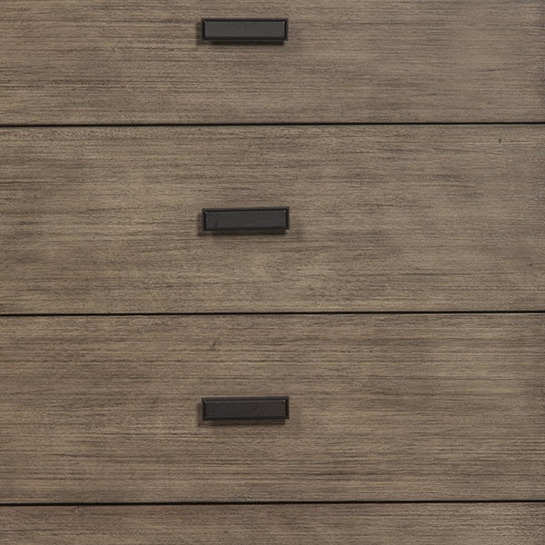 Homeroots 32" Gray Solid Wood Five Drawer Chest  Solid Wood 524113