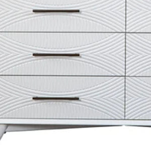 Homeroots 56" White Solid Wood Six Drawer Double Dresser  Solid Wood 524114