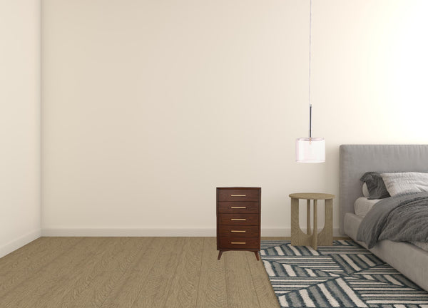 Homeroots 28" Walnut Solid Wood Five Drawer Chest  Solid Wood 524124