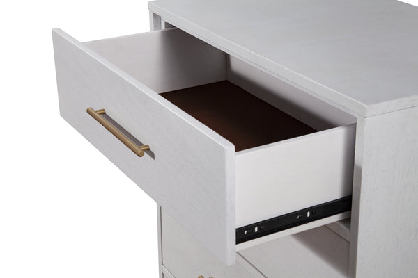 Homeroots 36" White Solid Wood Three Drawer Chest  Solid Wood 524126