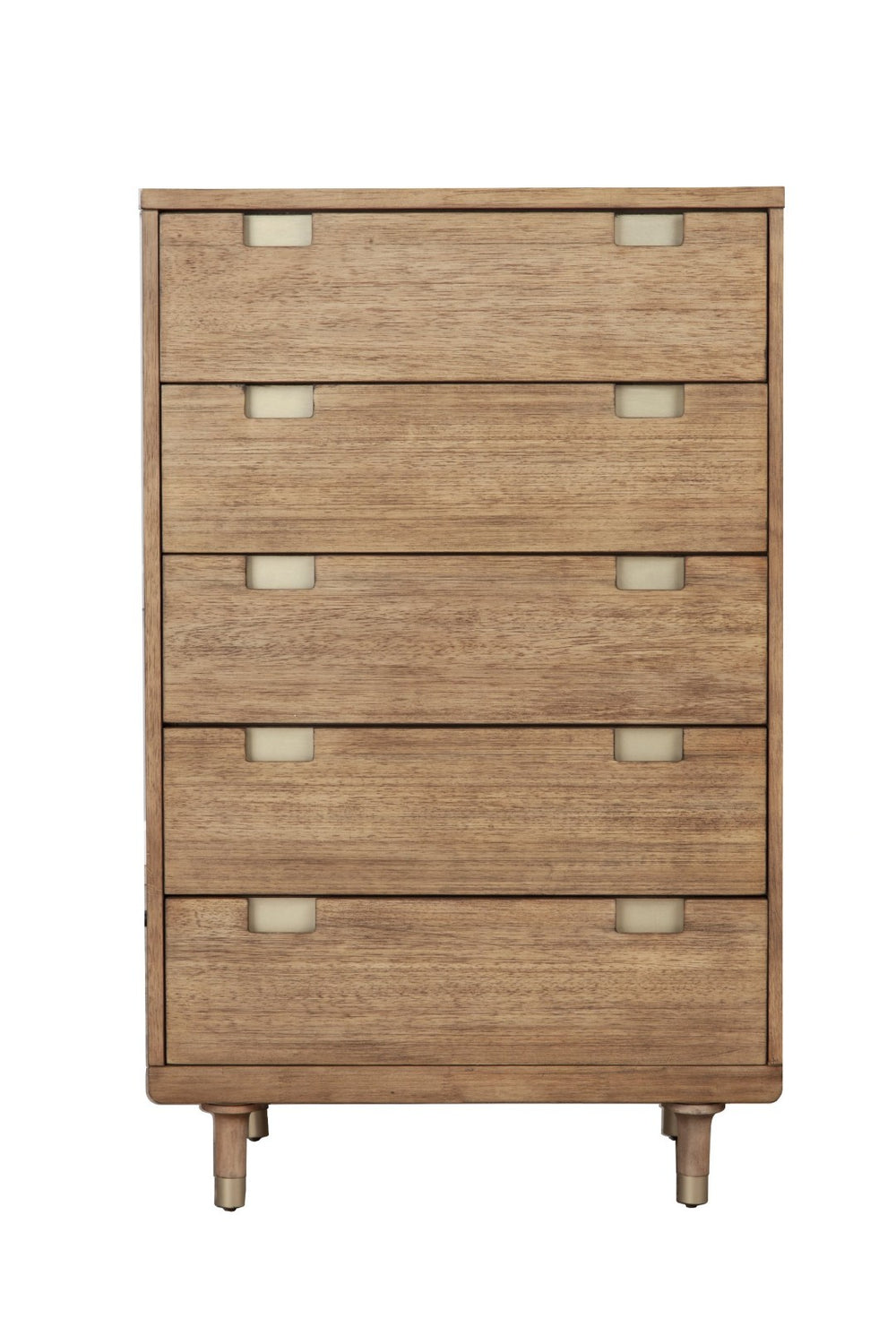 HomeRoots 33" Elegant Brown Solid Wood Dresser with 5 Drawers, Timeless Design & Ample Storage for Bedrooms 524132