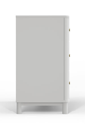 Homeroots 61" White Solid Wood Six Drawer Double Dresser  Solid Wood 524133