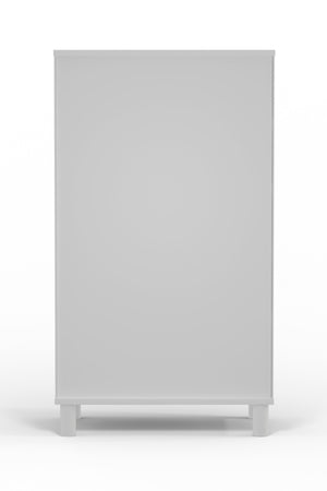 Homeroots 28" White Solid Wood Five Drawer Chest  Solid Wood 524134