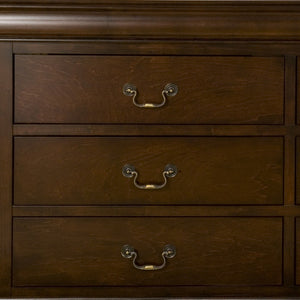 Homeroots 60" Brown Solid Wood Six Drawer Double Dresser  Solid Wood 524135
