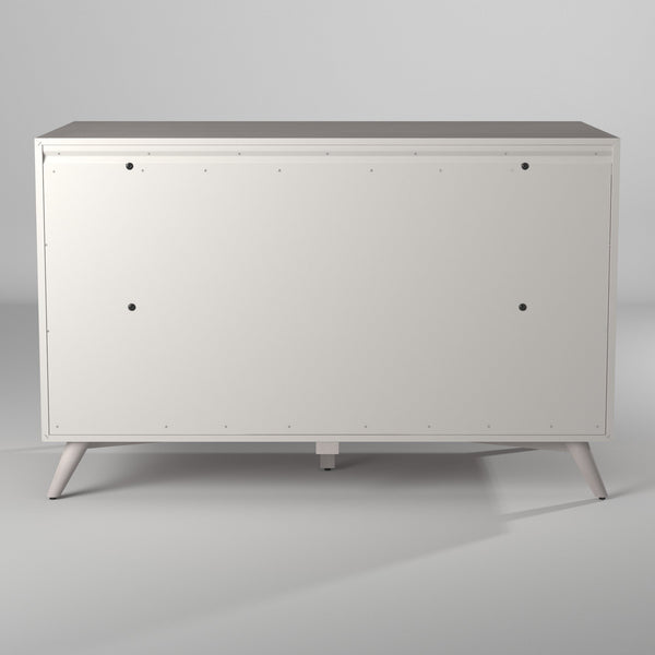 Homeroots 59" Gray Solid Wood Seven Drawer Double Dresser  Solid Wood 524144