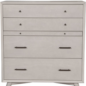 Homeroots 38" Gray Solid Wood Four Drawer Chest  Solid Wood 524145