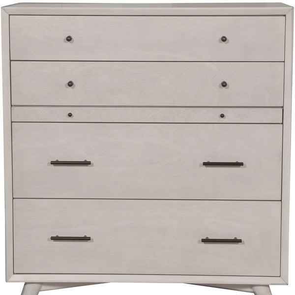 Homeroots 38" Gray Solid Wood Four Drawer Chest  Solid Wood 524145
