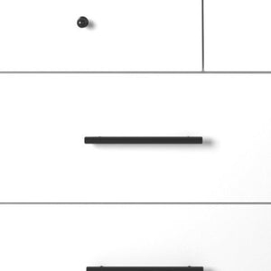 Homeroots 56" White Solid Wood Seven Drawer Double Dresser  Solid Wood 524146