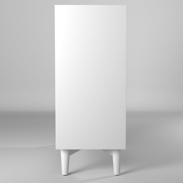 Homeroots 38" White Solid Wood Four Drawer Chest  Solid Wood 524147