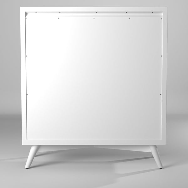 Homeroots 38" White Solid Wood Four Drawer Chest  Solid Wood 524147