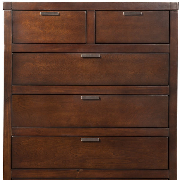Homeroots 36" Brown Solid Wood Six Drawer Chest  Solid Wood 524155