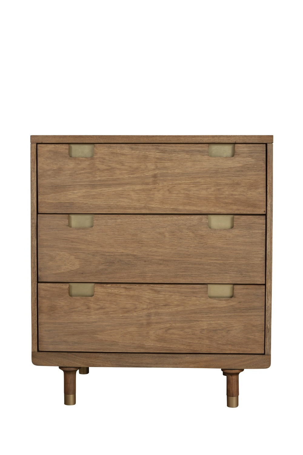 HomeRoots 33" Solid Wood Three Drawer Dresser - Stylish Mahogany Finish, Space-Saving Design for Modern Homes 524156