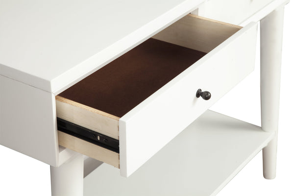 Homeroots 42" White Solid Wood Console Table With Shelves And Drawers   524160