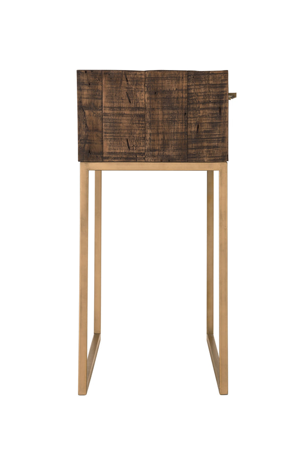 Homeroots 50" Taupe Solid And Manufactured Wood Frame Console Table With Storage   524162