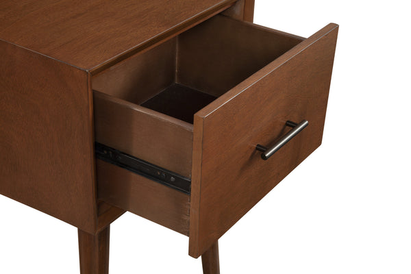 Homeroots 27" Brown Wood End Table With Drawer   524164