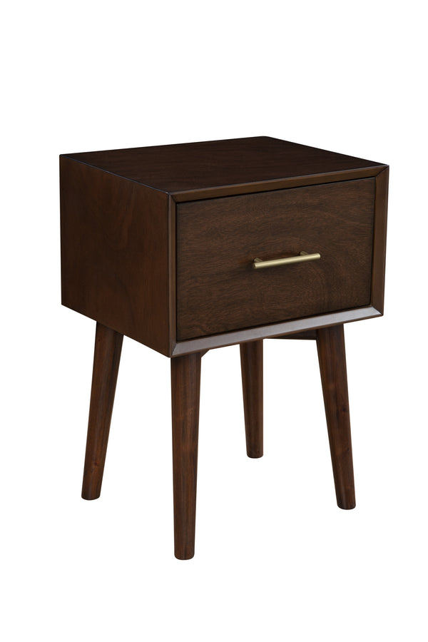 Homeroots 18" Brown Solid Manufactured Wood End Table With Drawer   524167
