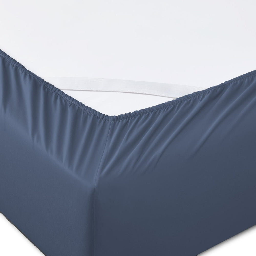 HomeRoots Six Piece Blue Tencel® Lyocell Queen Sheet Set - Silky Soft, Wrinkle-Resistant Luxury for Comfort 524187