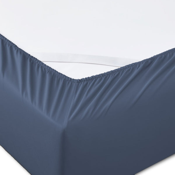 HomeRoots Six Piece Blue Tencel® Lyocell Queen Sheet Set - Silky Soft, Wrinkle-Resistant Luxury for Comfort 524187