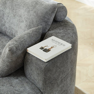 English Elm 55'l Chenille Sleeper Accent Chair Fluffy Cloud Design for Bedroom or Lounge W834P431181