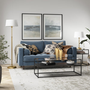 Homeroots 24" Brass Metal Table Lamp With White Drum Shade   524300