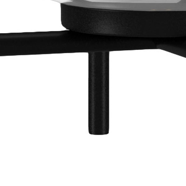 Homeroots 15" Black Metal Table Lamp With Clear Cylinder Shade   524341