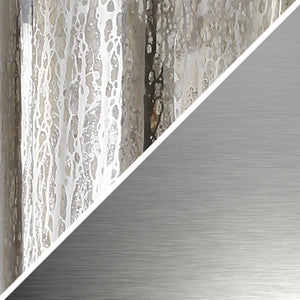 Homeroots 23" Silver Glass Gourd Table Lamp With White Drum Shade   524361