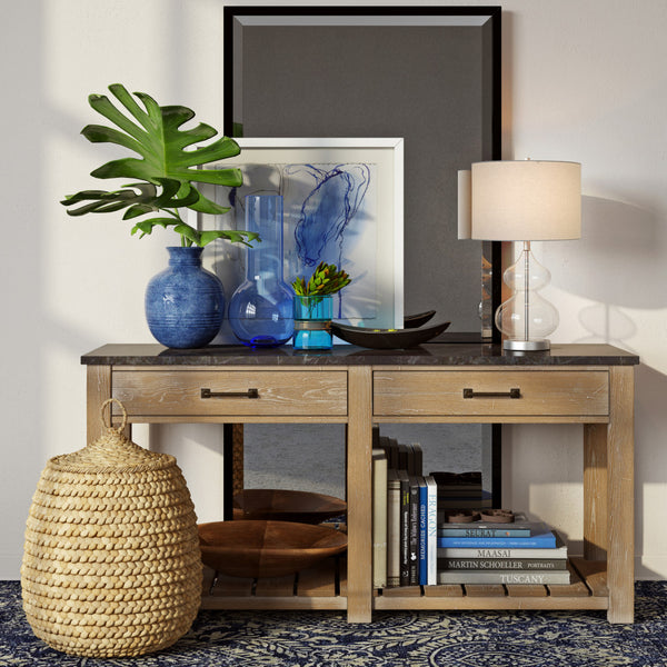 Homeroots 23" Clear Glass Gourd Table Lamp With White Drum Shade   524364