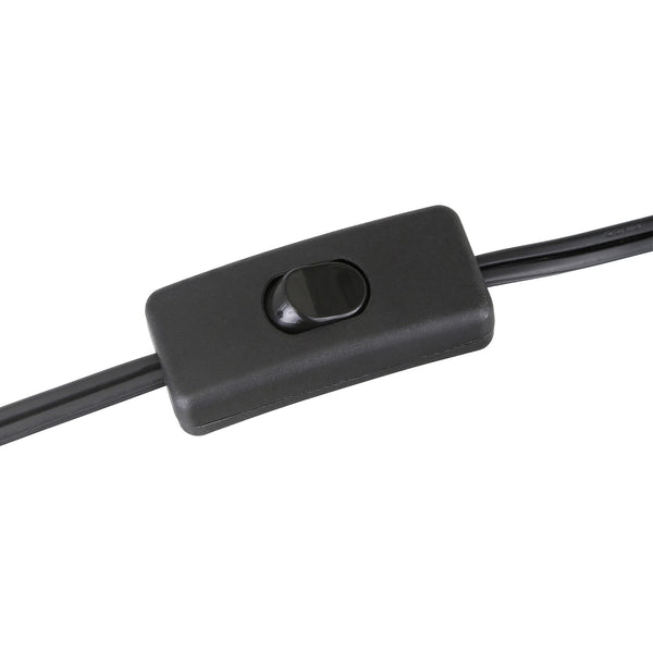 Homeroots 24" Black Metal Table Lamp With White Cylinder Shade   524422