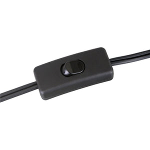 Homeroots 21" Black Metal Arched Table Lamp With Clear Cone Shade   524489