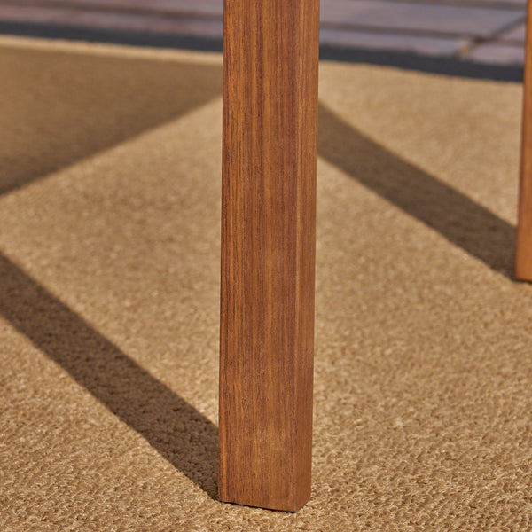 English Elm Christopher Knight Home® - LEAH Acacia 3-Piece Outdoor Chat Set with Water-Resistant Cushions and Slat Paneled Tabletop Brown 40 L x 25.75 W x 18.75 H 60915.00BRNDT