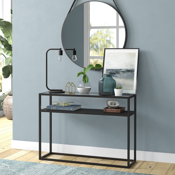 Homeroots 20" Black Metal Desk Table Lamp   524503