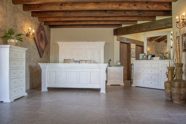 Homeroots 69" White Solid Wood Six Drawer Triple Dresser  Solid Wood 524532