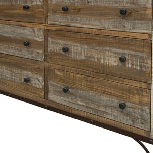 HomeRoots 61" Solid Wood Double Dresser - Timeless Brown Beauty with Six Spacious Drawers for Ultimate Storage 6 524540