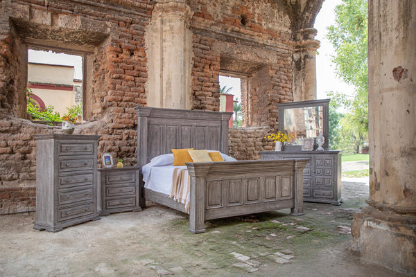 Homeroots 69" Gray Solid Wood Six Drawer Triple Dresser  Solid Wood 524544